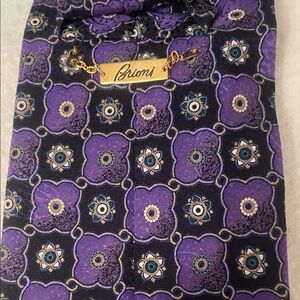 Brioni Purple and Black Pattern Tie